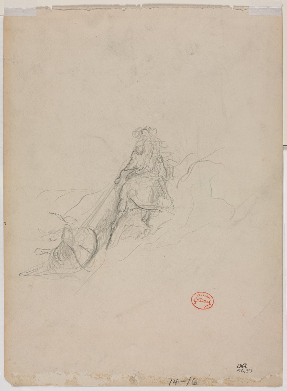 Náčrt lovecké scény (verze) od Gustave Dore