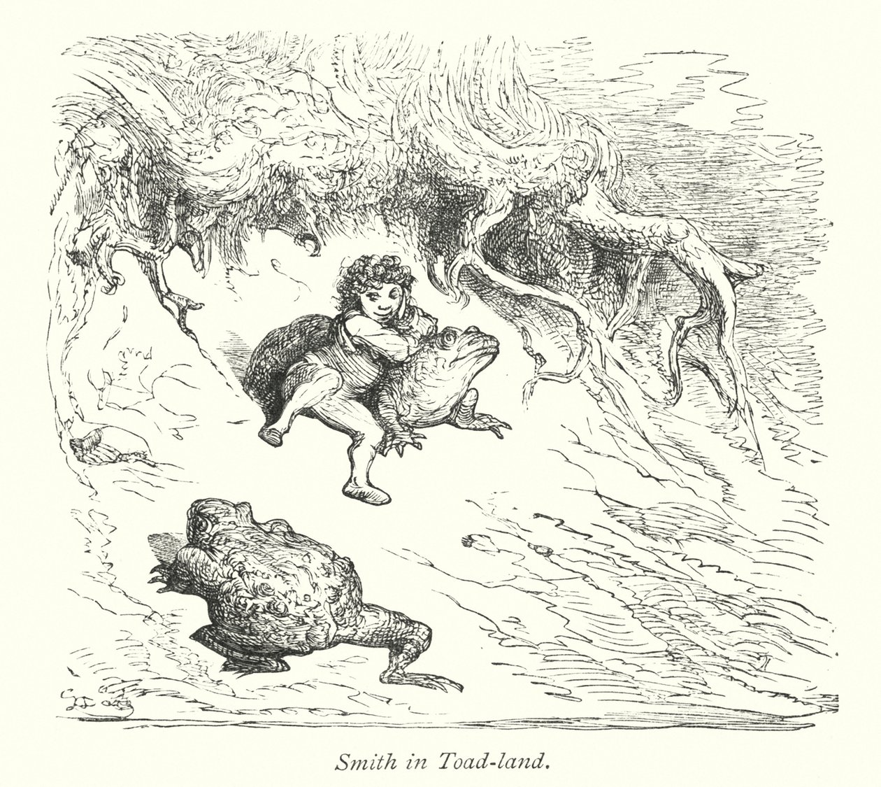 Smith v zemi ropuch (rytina) od Gustave Dore