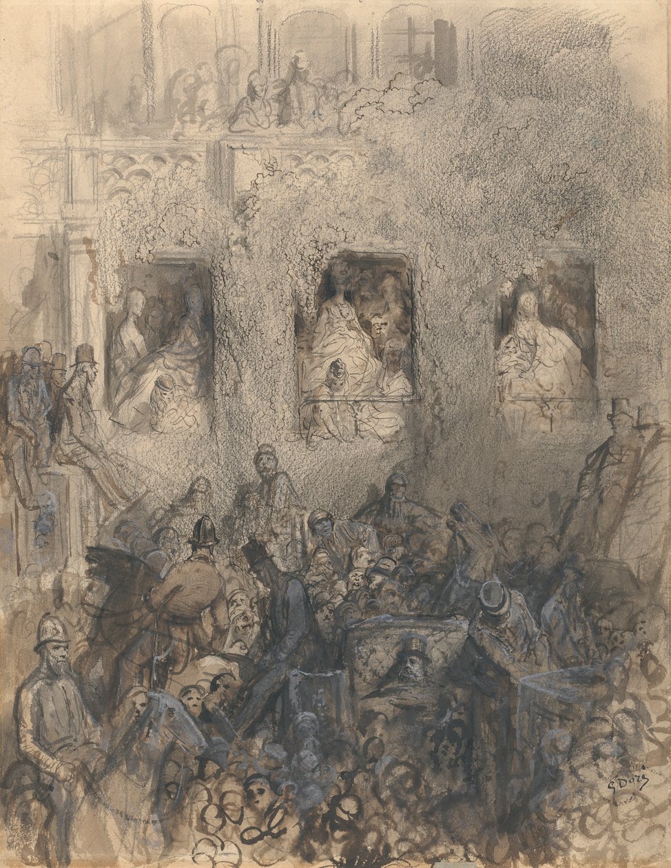 Studie pro blok na cestě od Gustave Dore