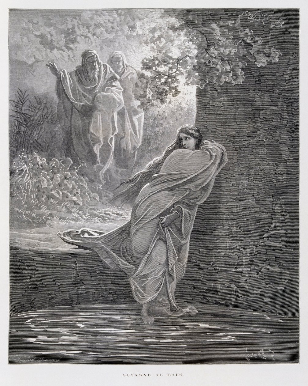 Zuzana v lázni (Dan 13,1-26), Ilustrace z Doreho bible od Gustave Dore