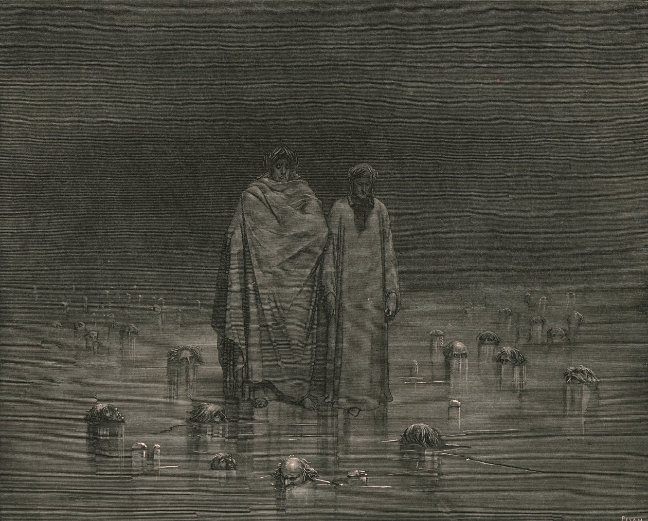 Dávejte dobrý pozor, vaše podrážky nešlapou po hlavách vašich ubohých bratří, c1890. od Gustave Dore