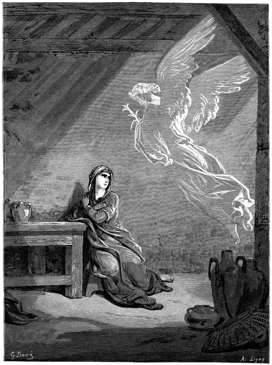 Zvěstování od Gustave Dore