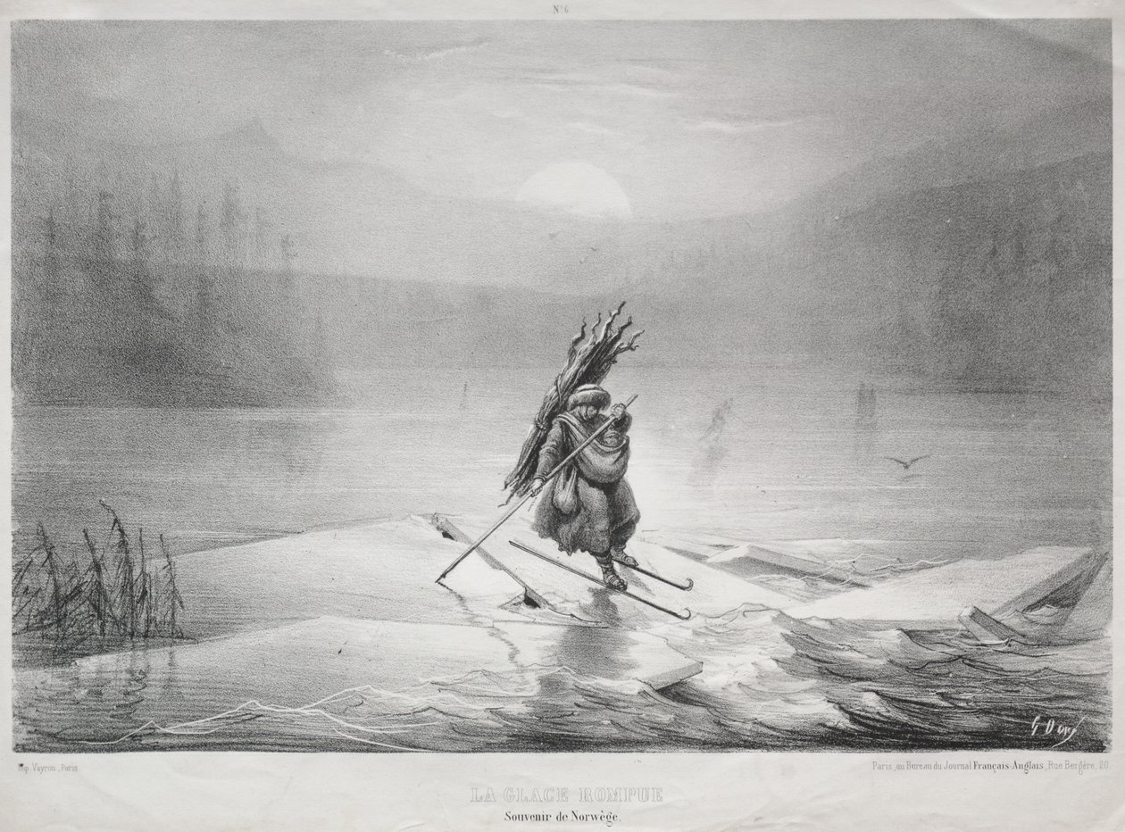 Breaking Ice, Suvenýr Norska. od Gustave Dore