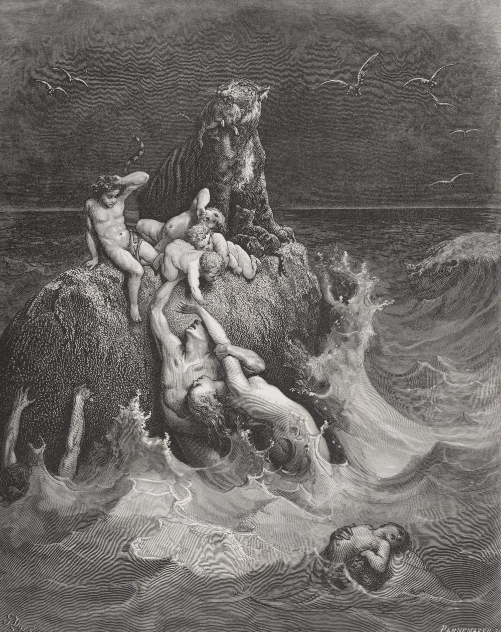 Potopa, ilustrace z Doreovy 
