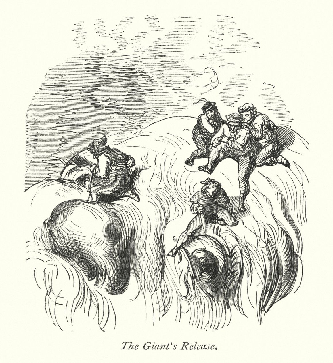 Obrovo propuštění (rytina) od Gustave Dore