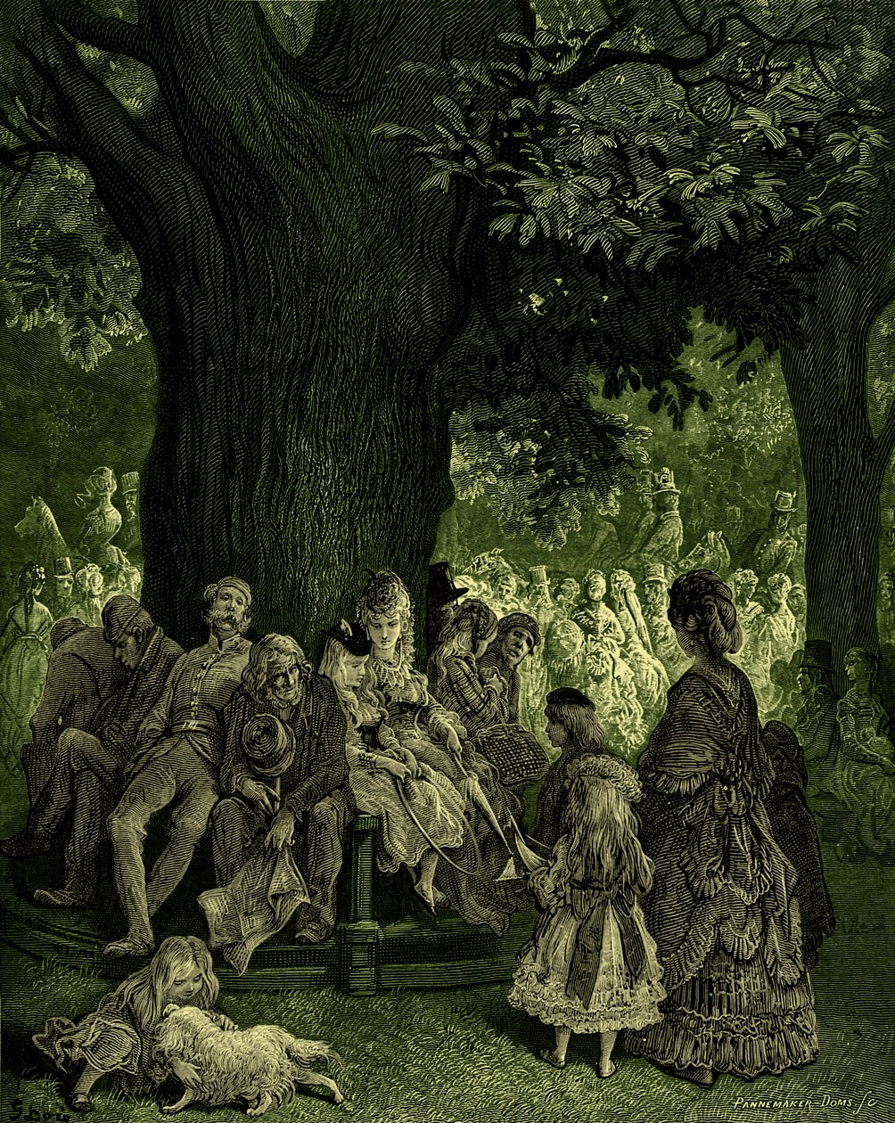 Velký strom - Kensingtonské zahrady od Gustava Doré od Gustave Dore