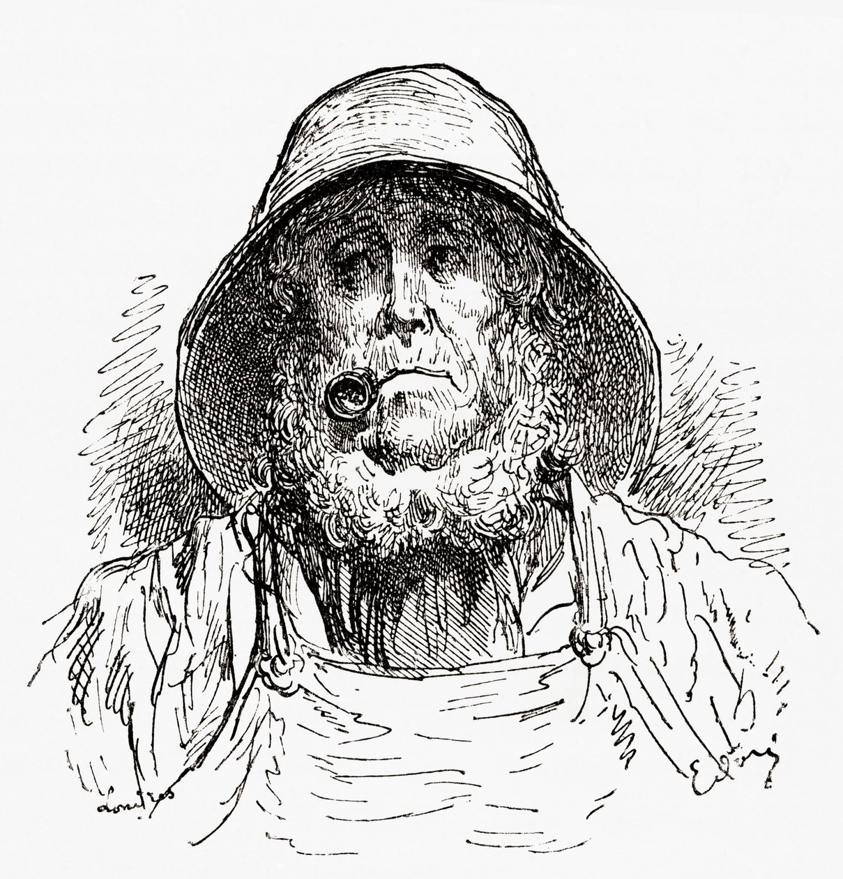 Námořník z Marseille podle kresby Gustava Doreho. Z knihy Život a vzpomínky Gustava Doreho, vydané v roce 1885. od Gustave Dore