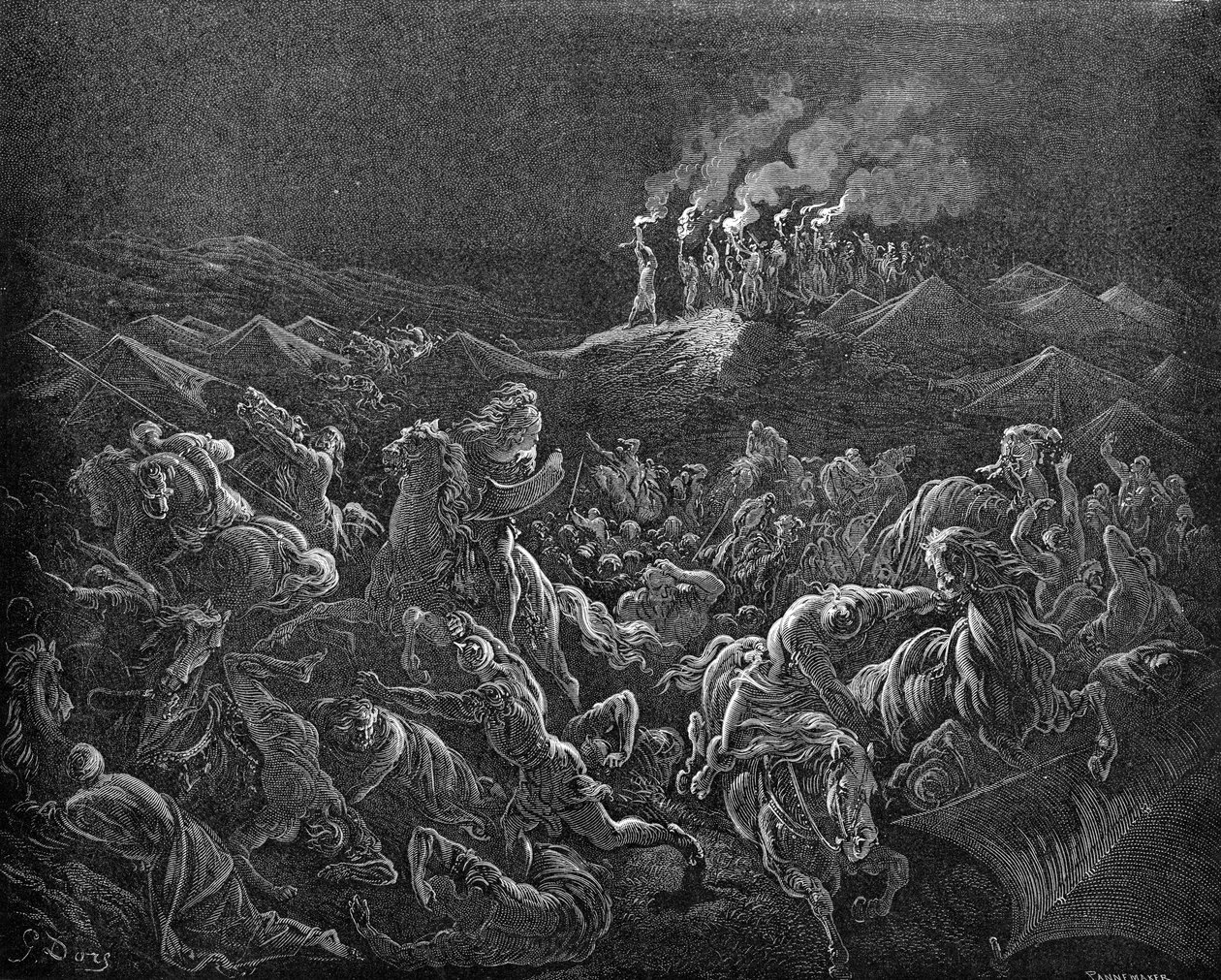 Midianité na útěku - Bible od Gustave Dore