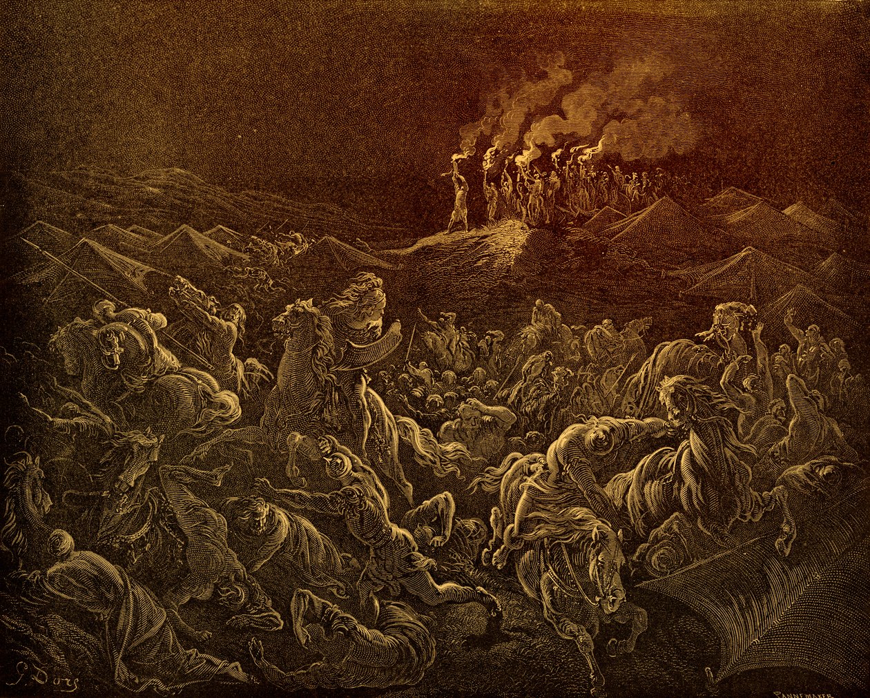 Midianité na útěku od Doré - Bible od Gustave Dore