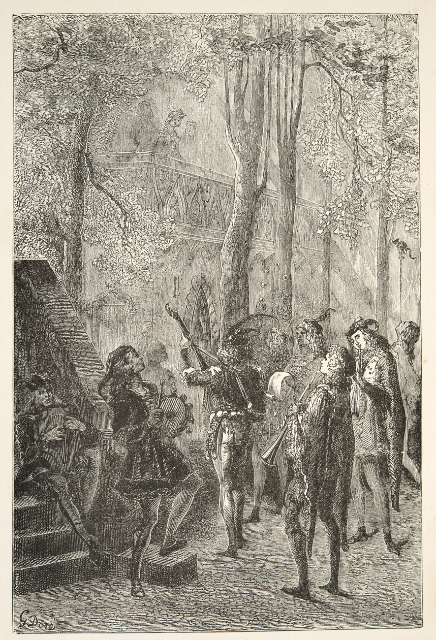 Radost z manželství sira Garetha, z Příběhů dnů krále Artuše od Charlese Henryho Hansona, pub. 1898 od Gustave Dore