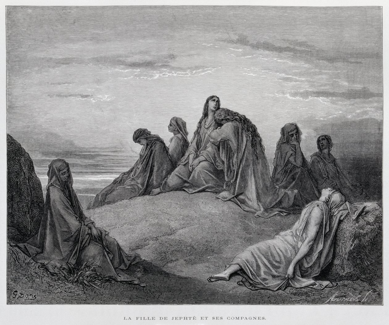 Dcery Jeftovy, Ilustrace z Doreovy bible od Gustave Dore