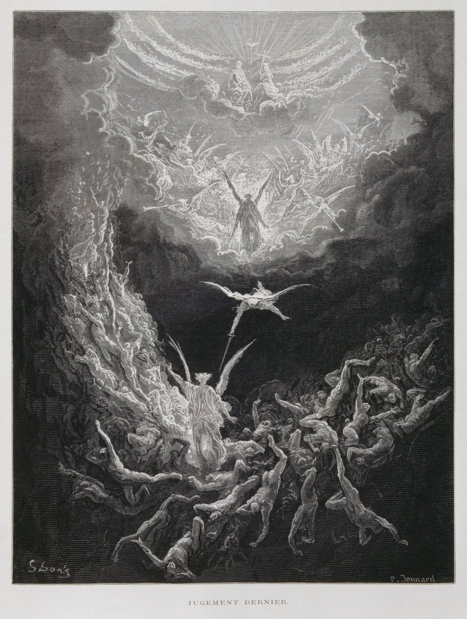 Poslední soud, ilustrace z bible Dore od Gustave Dore