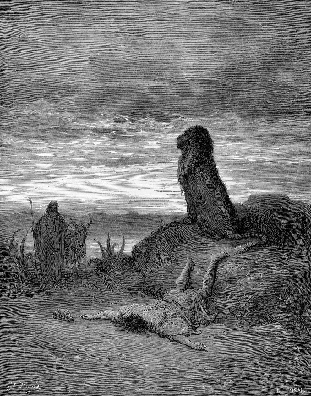 Prorok zabitý lvem od Gustave Dore