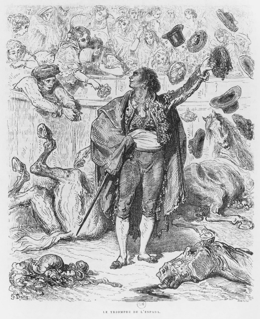 Triumf matadora, vyryl Boetzel od Gustave Dore