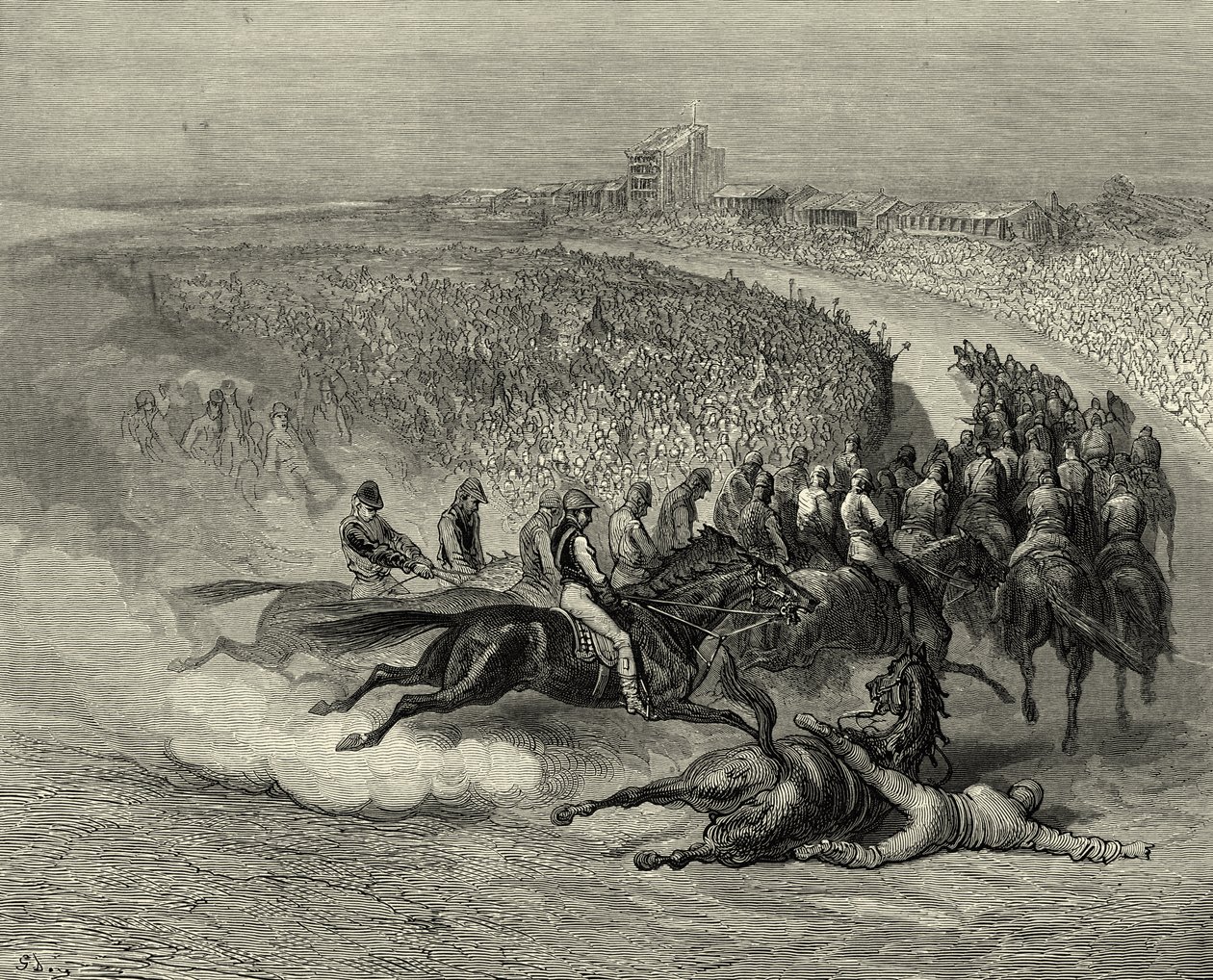 Viktoriánské derby na rohu Tattenhamu od Gustave Dore