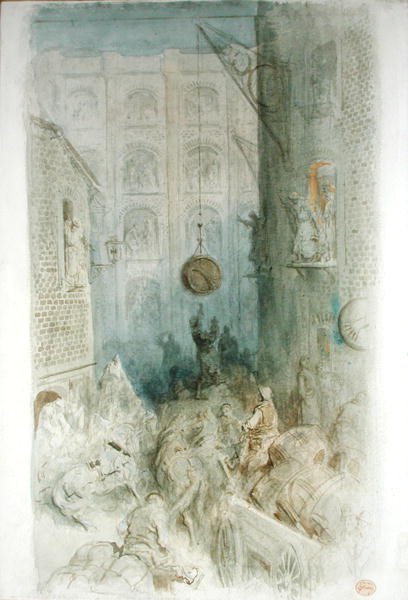 Warehouses, Londýn (pero, inkoust a akvarel na papíře) od Gustave Dore