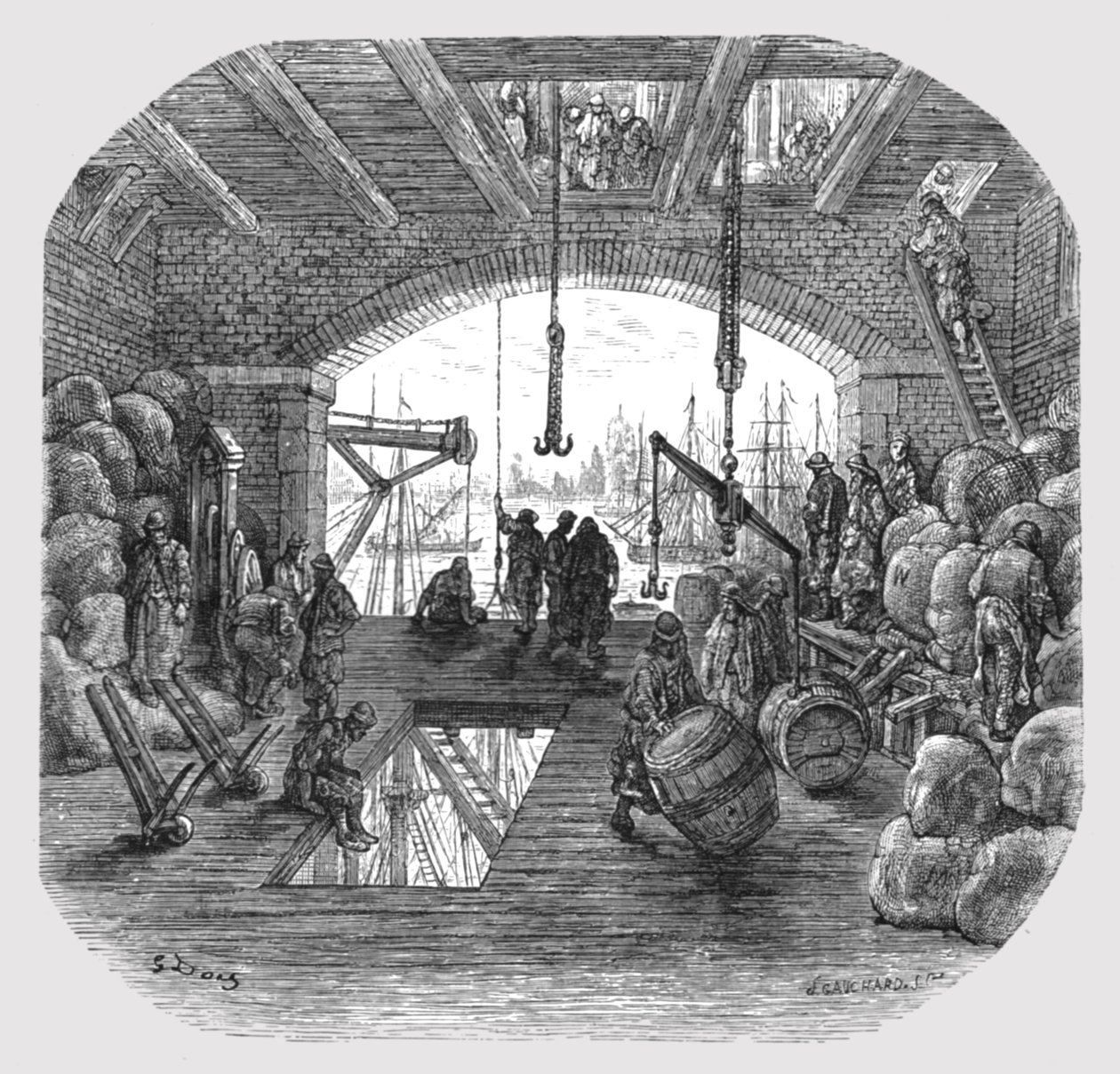 „Sklady u Temže“, 1872. od Gustave Dore
