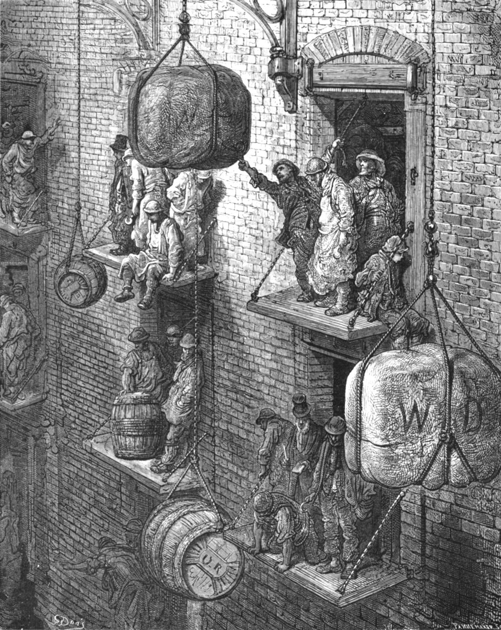 „Skladování ve městě“, 1872. od Gustave Dore