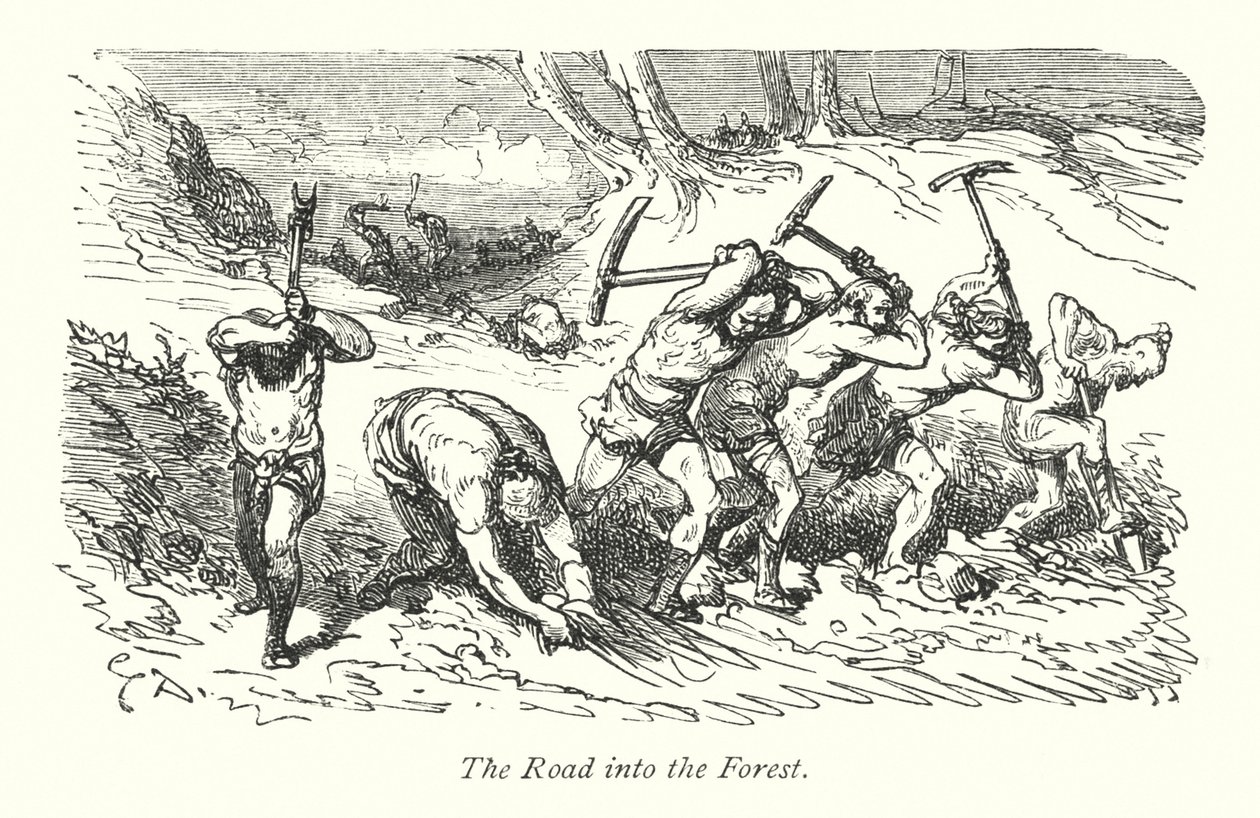 Windsorský les (rytina) od Gustave Dore