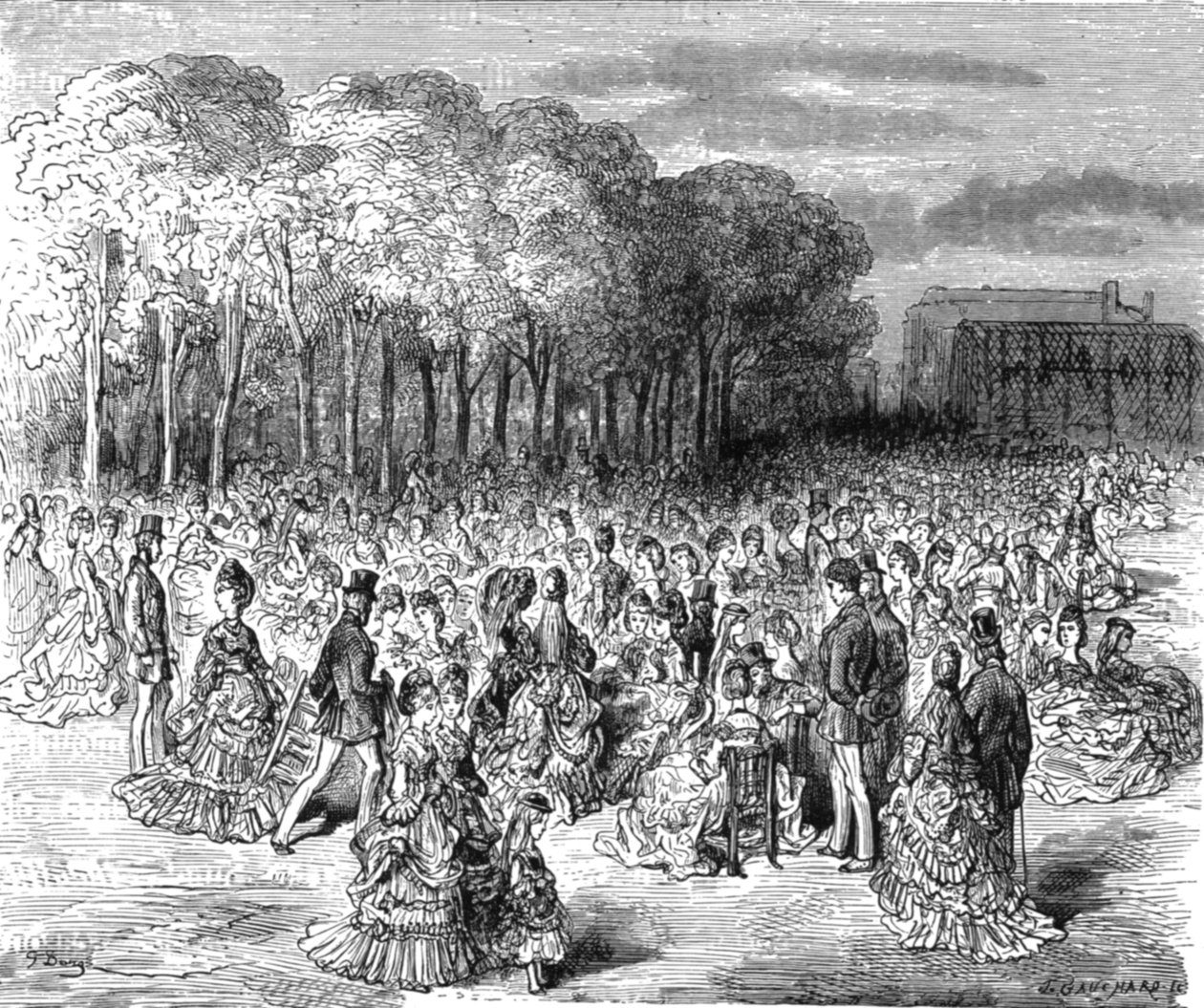 "Zoologická zahrada - Nedělní promenáda", 1872. od Gustave Dore