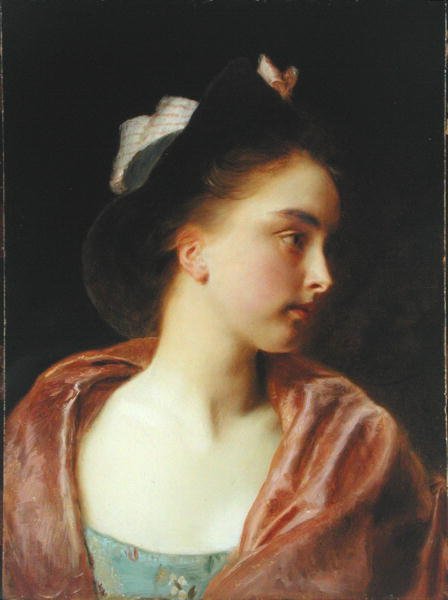 Maud (olej na uchyceném panelu) od Gustave Jacquet