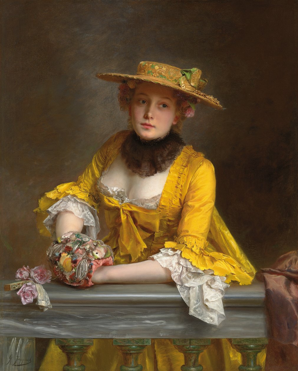 Žluté šaty, od Gustave Jacquet