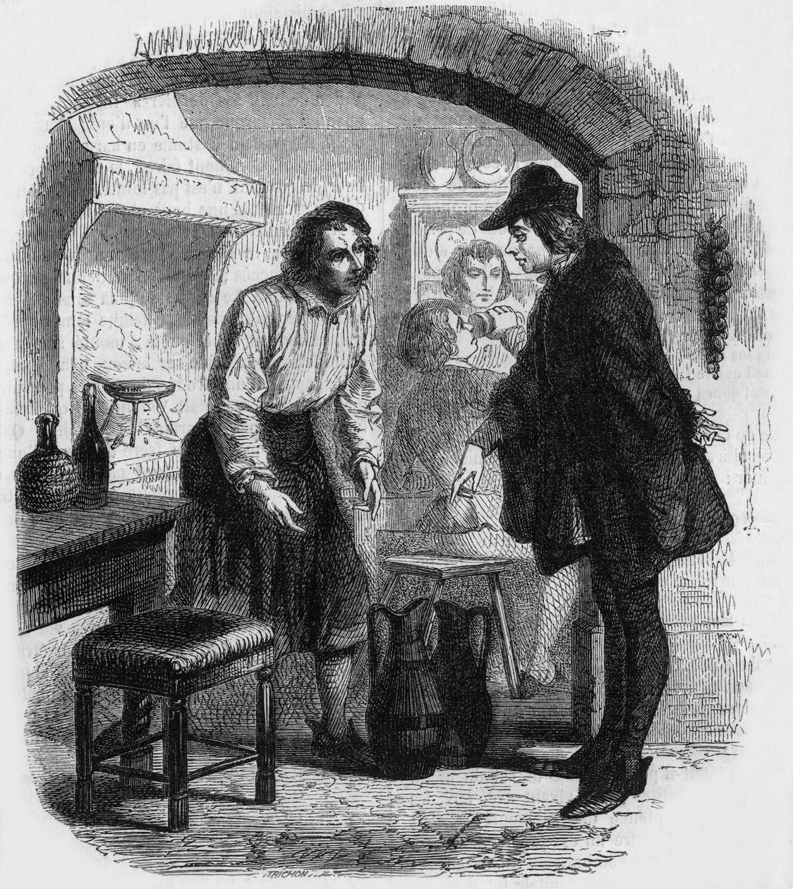 Francois Villon v hostinci od Gustave Janet