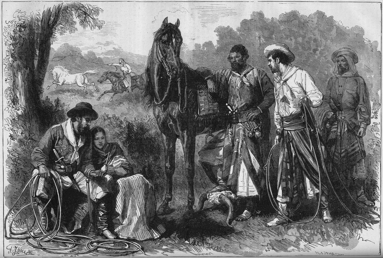 Světová výstava 1878 v Paříži: Jihoameričtí gaučové v Jardin d