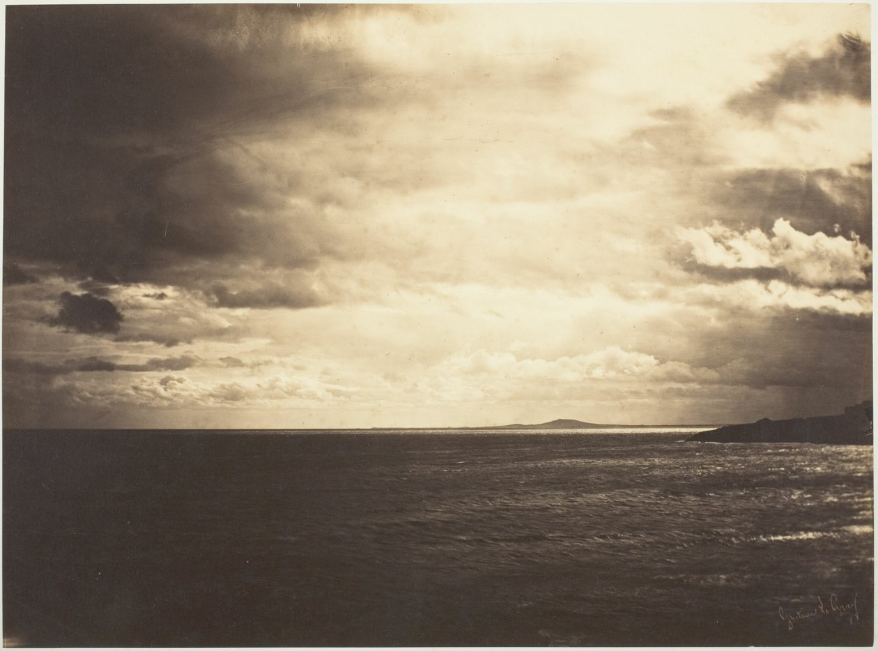 Zatažená obloha, Středozemní moře od Gustave Le Gray