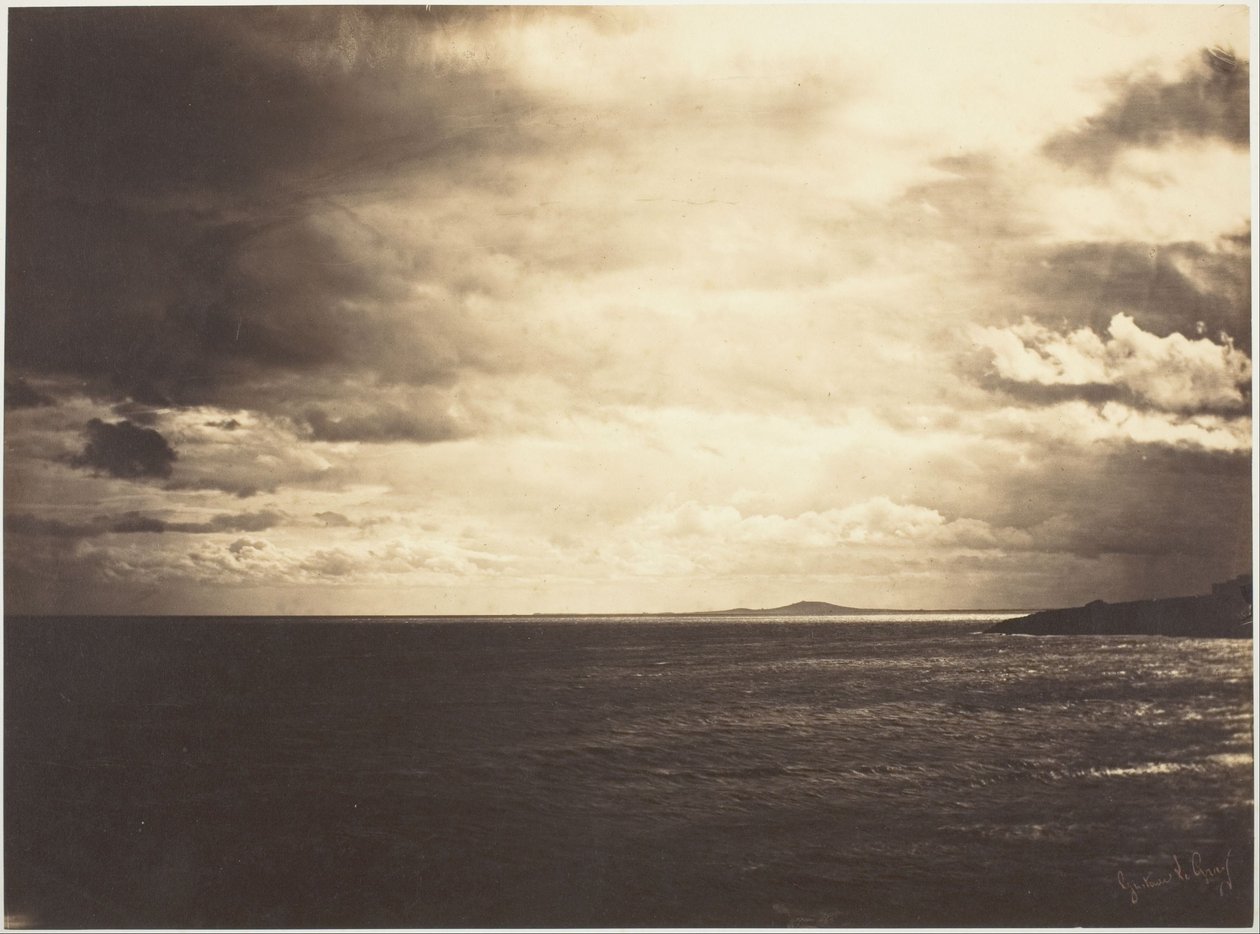 Zatažená obloha, Středozemní moře od Gustave Le Gray