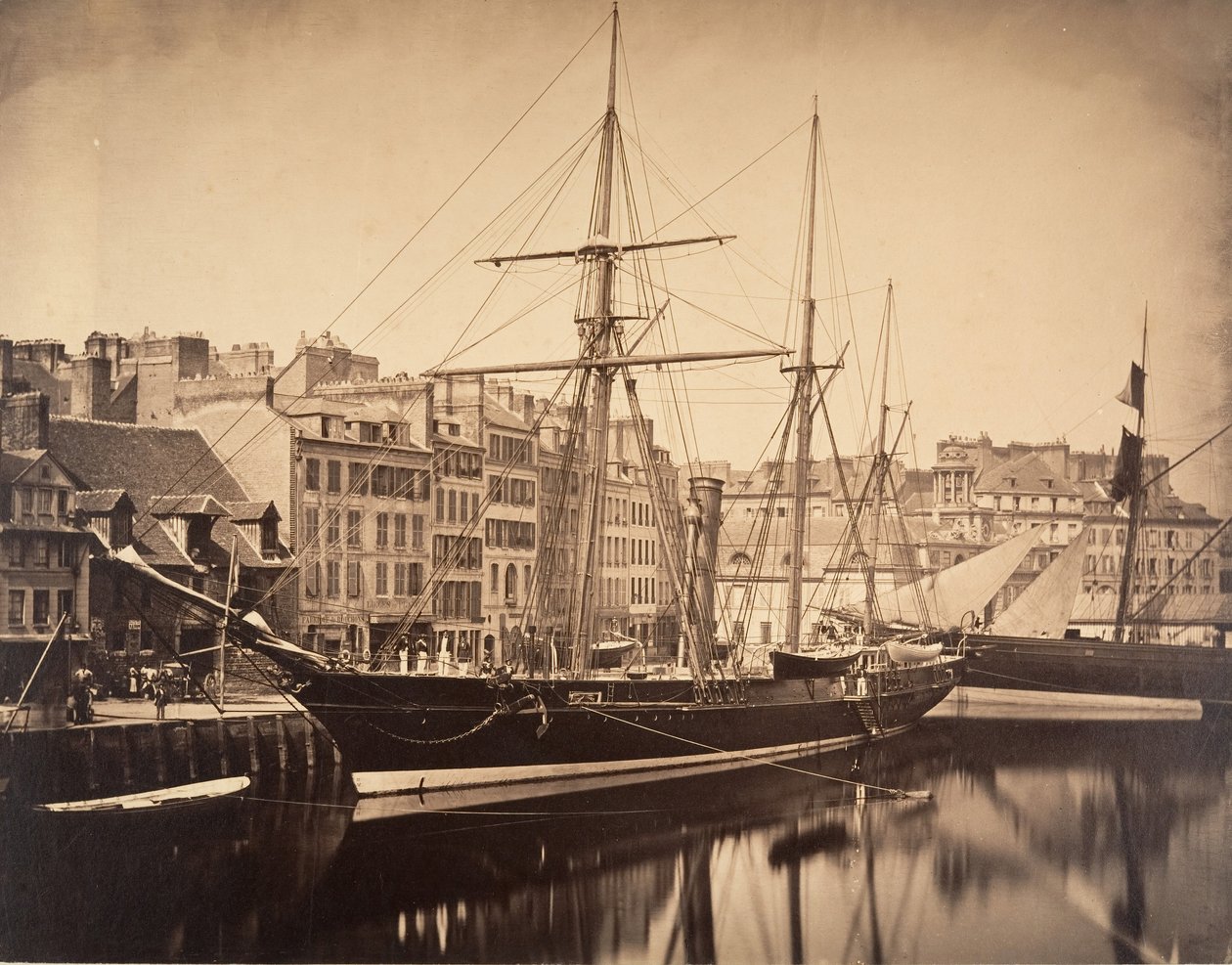 La Reine Hortense - Císařova jachta, Havre, 1856. od Gustave Le Gray