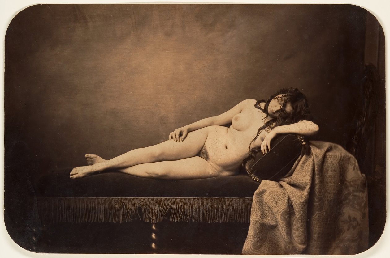 Ženský akt ležící na pohovce Recamier, ca. 1856. od Gustave Le Gray
