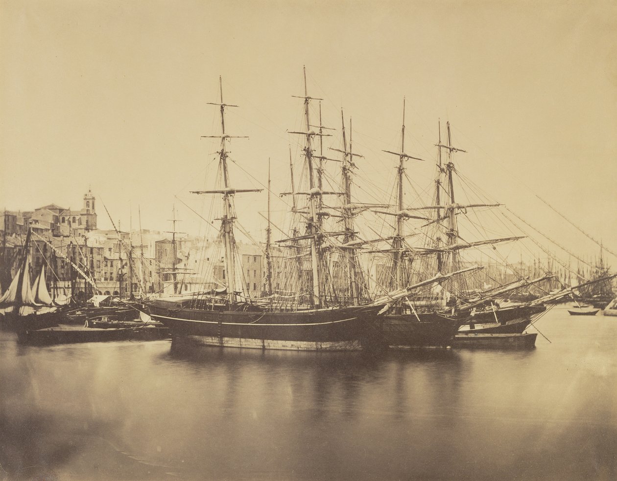 Lodě v přístavu, Sète od Gustave Le Gray
