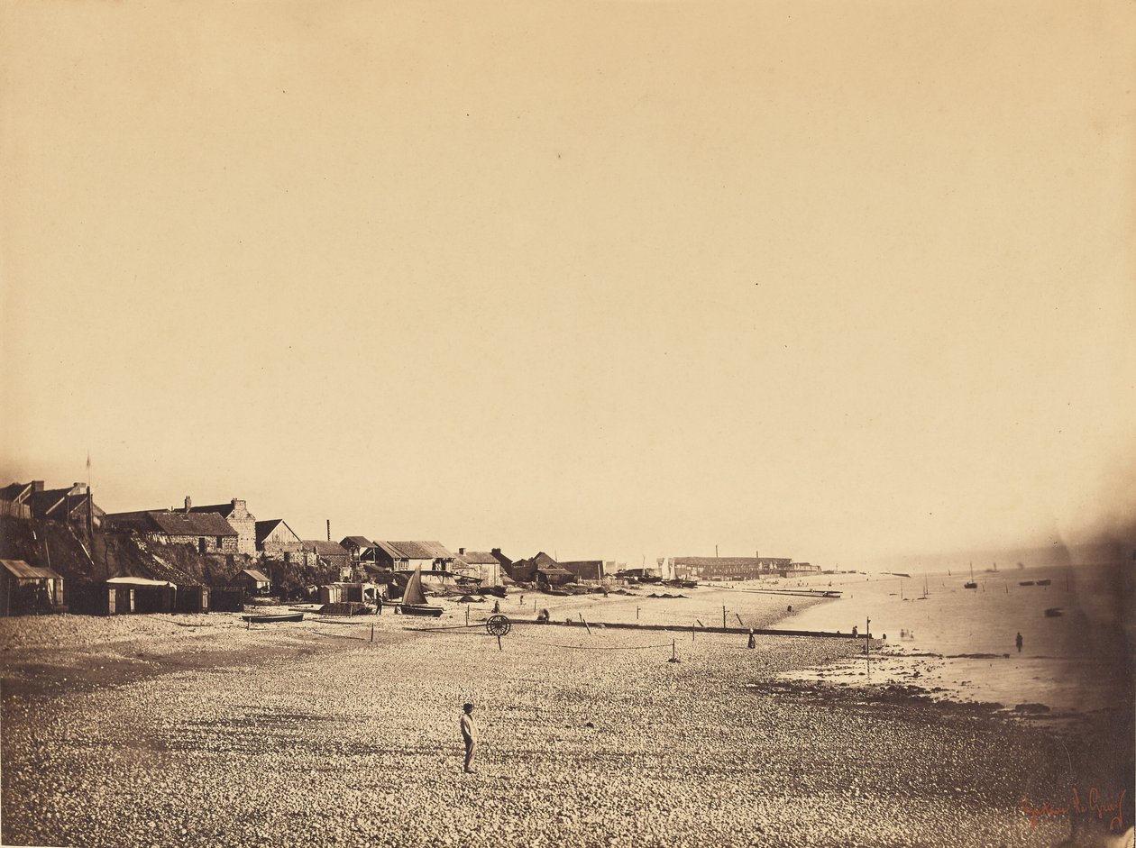 Pláž v Saint-Adresse od Gustave Le Gray