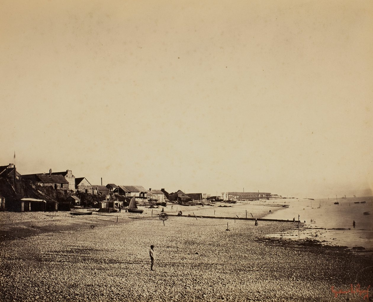 Pláž v Sainte-Adresse od Gustave Le Gray