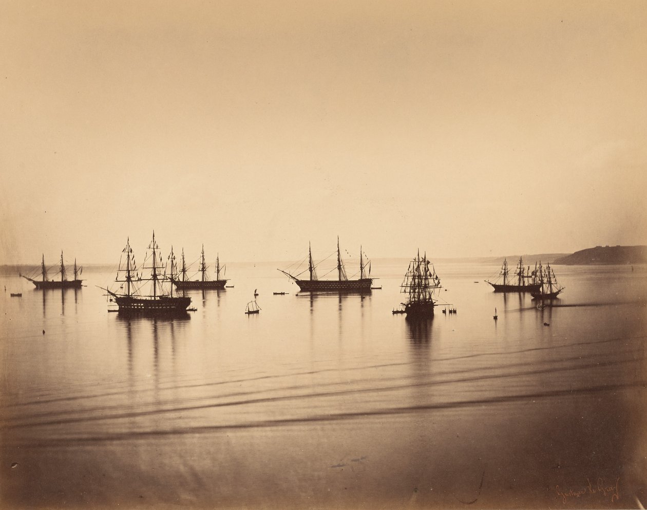Francouzská flotila, Cherbourg od Gustave Le Gray