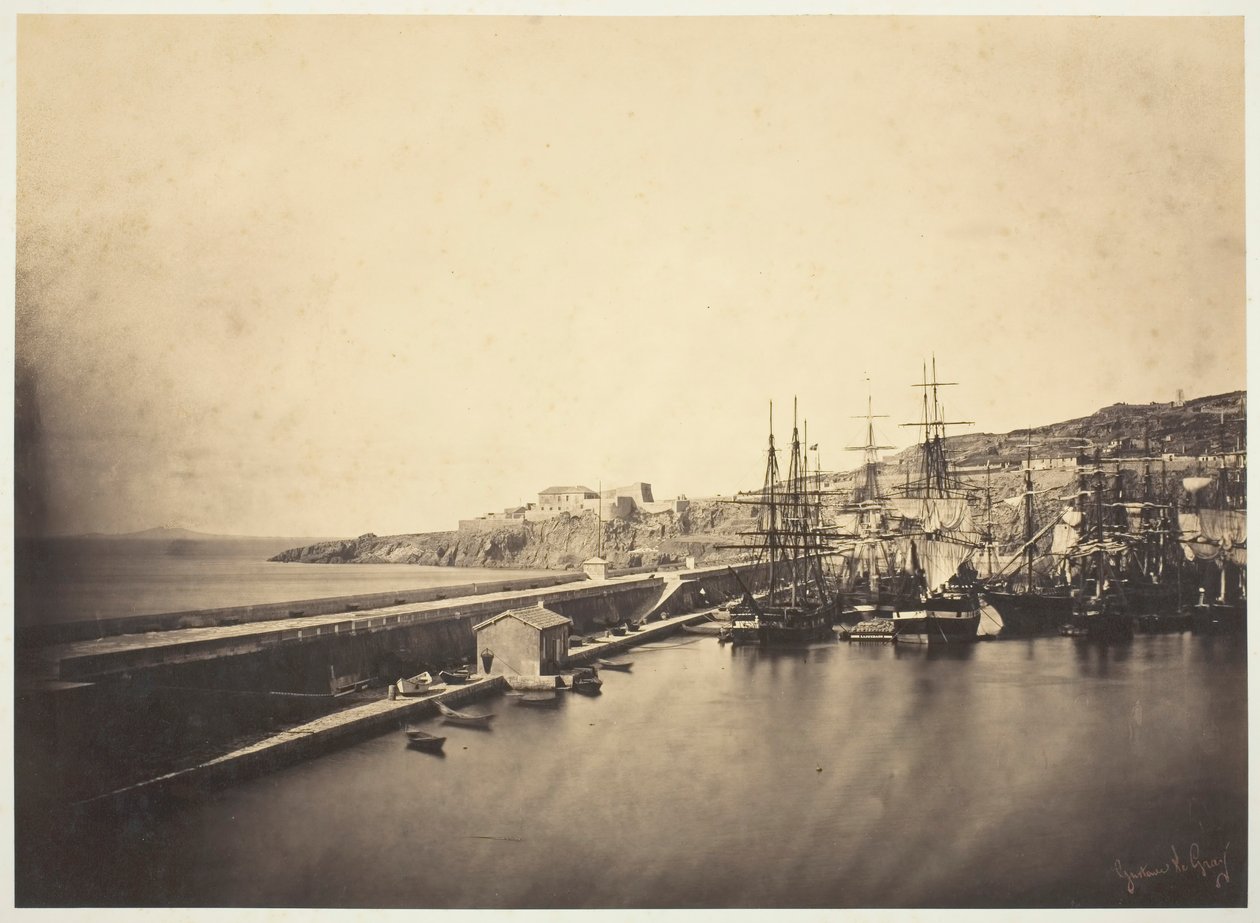 Molo v Sète, 1857. od Gustave Le Gray