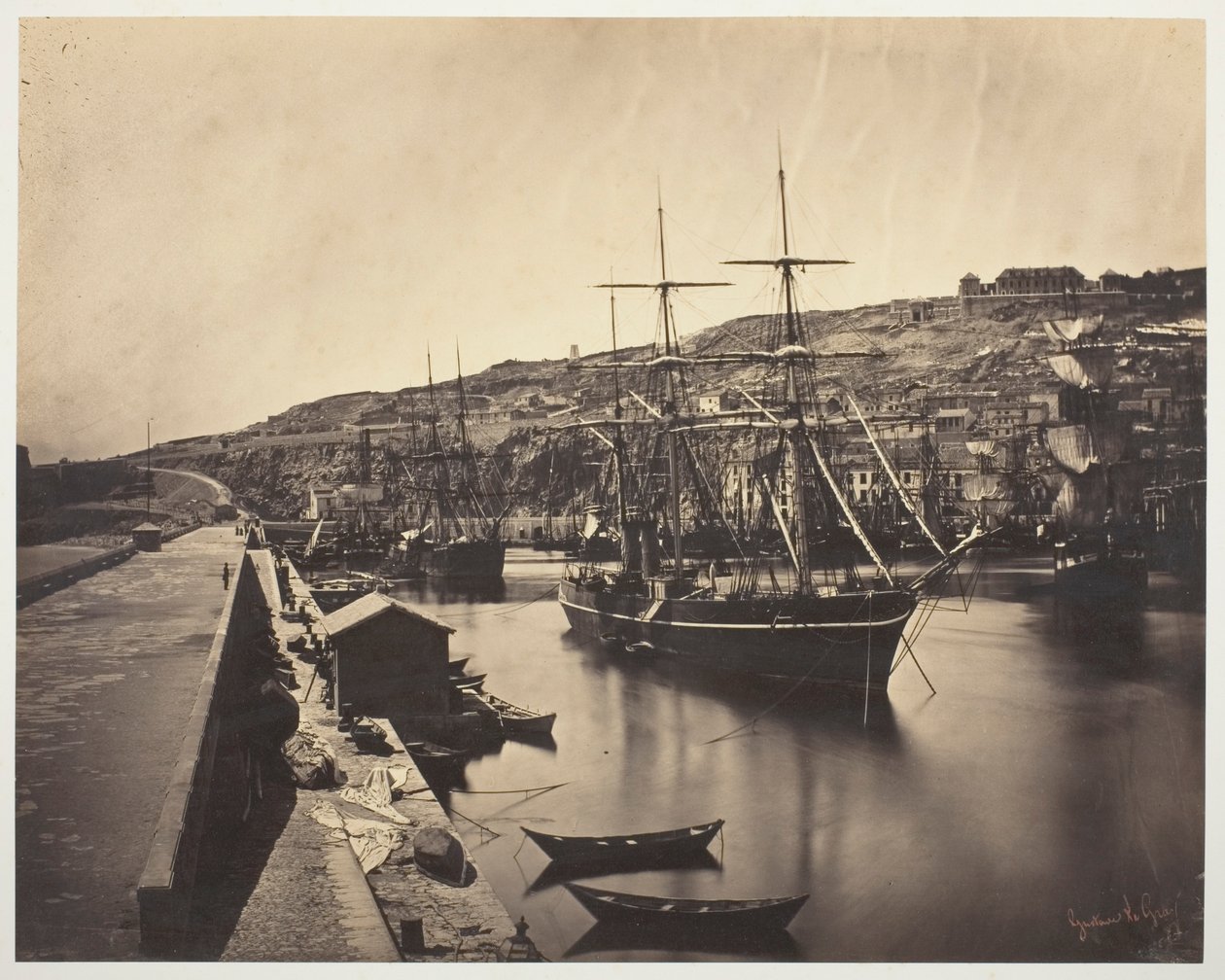 Přístav a město Sète-Mediterranean (Port et Ville de Sète-Mediterranée) od Gustave Le Gray
