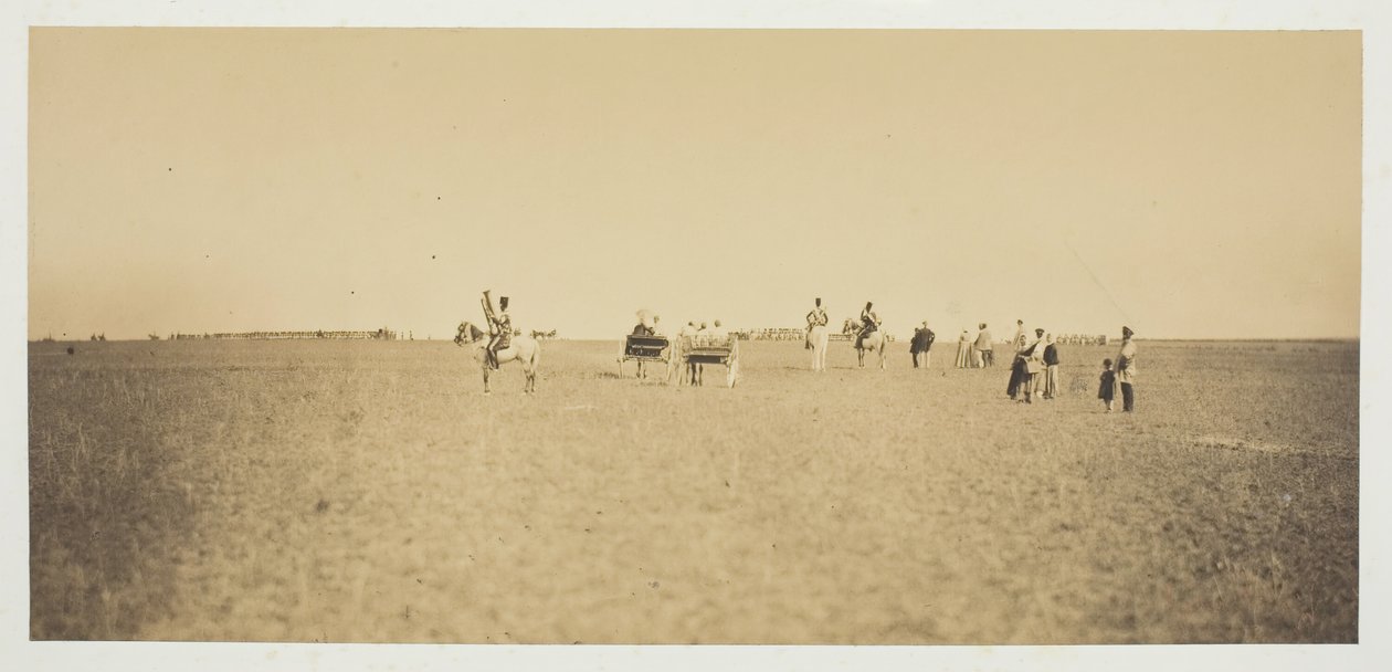 Bez názvu [návštěvníci sledující vojenské manévry], 1857. od Gustave Le Gray
