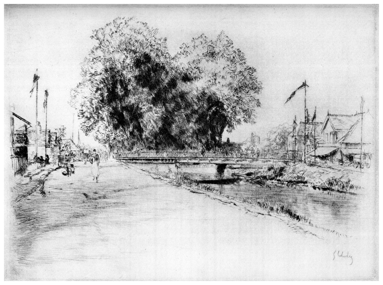 Canal a Troyes, c1880-1930 1924 od Gustave Leheutre
