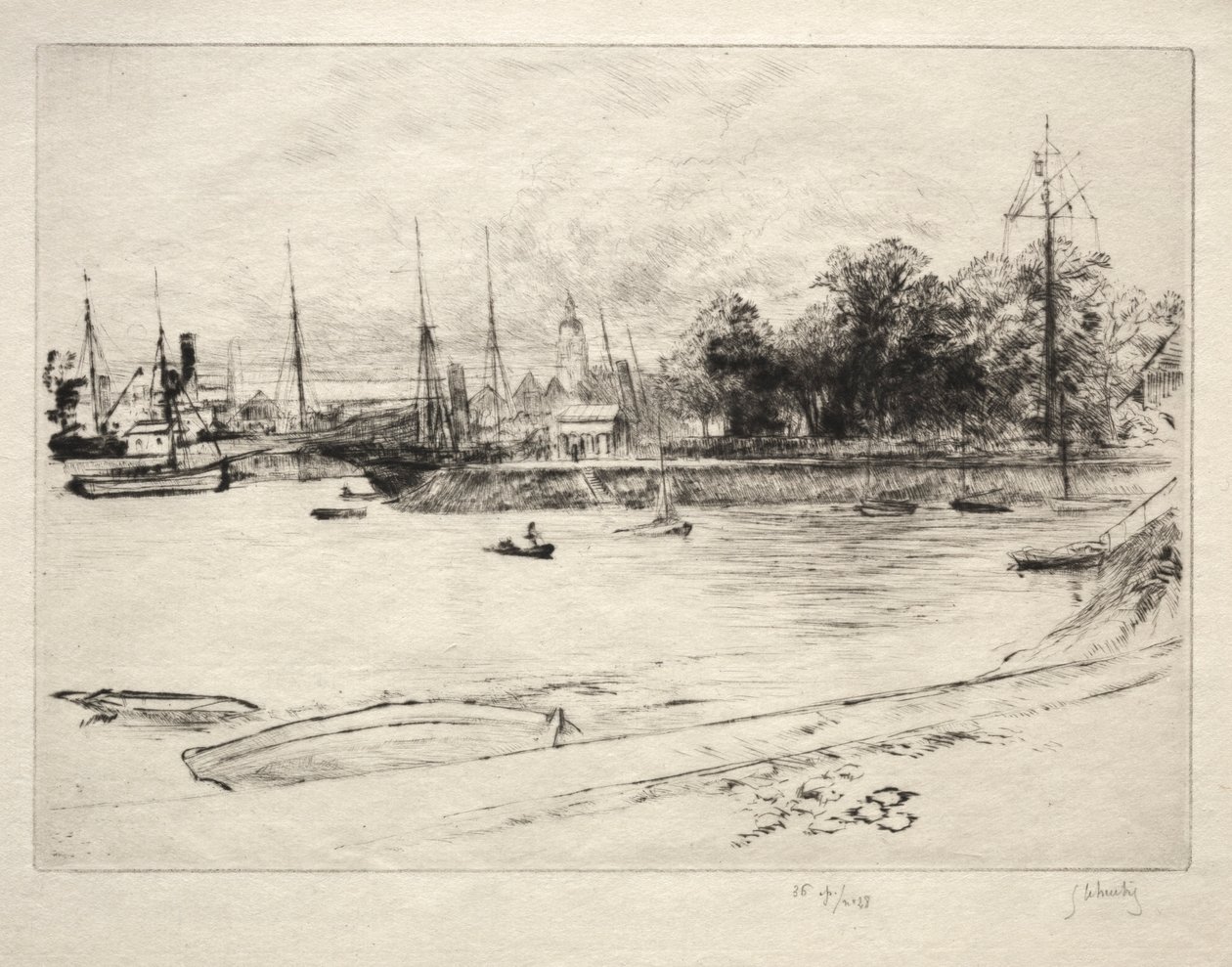 Semaforská zahrada. od Gustave Leheutre
