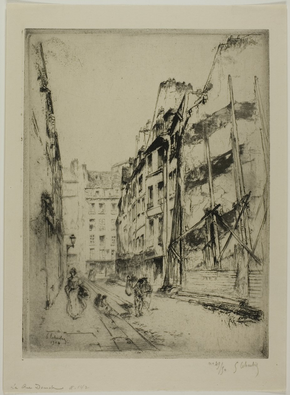 Rue Domat, Paříž od Gustave Leheutre