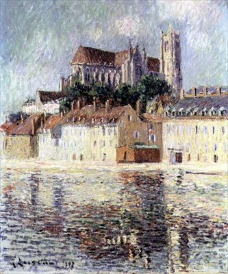 Katedrála v Auxerre od Gustave Loiseau