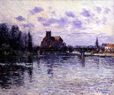 Katedrála v Auxerre od Gustave Loiseau
