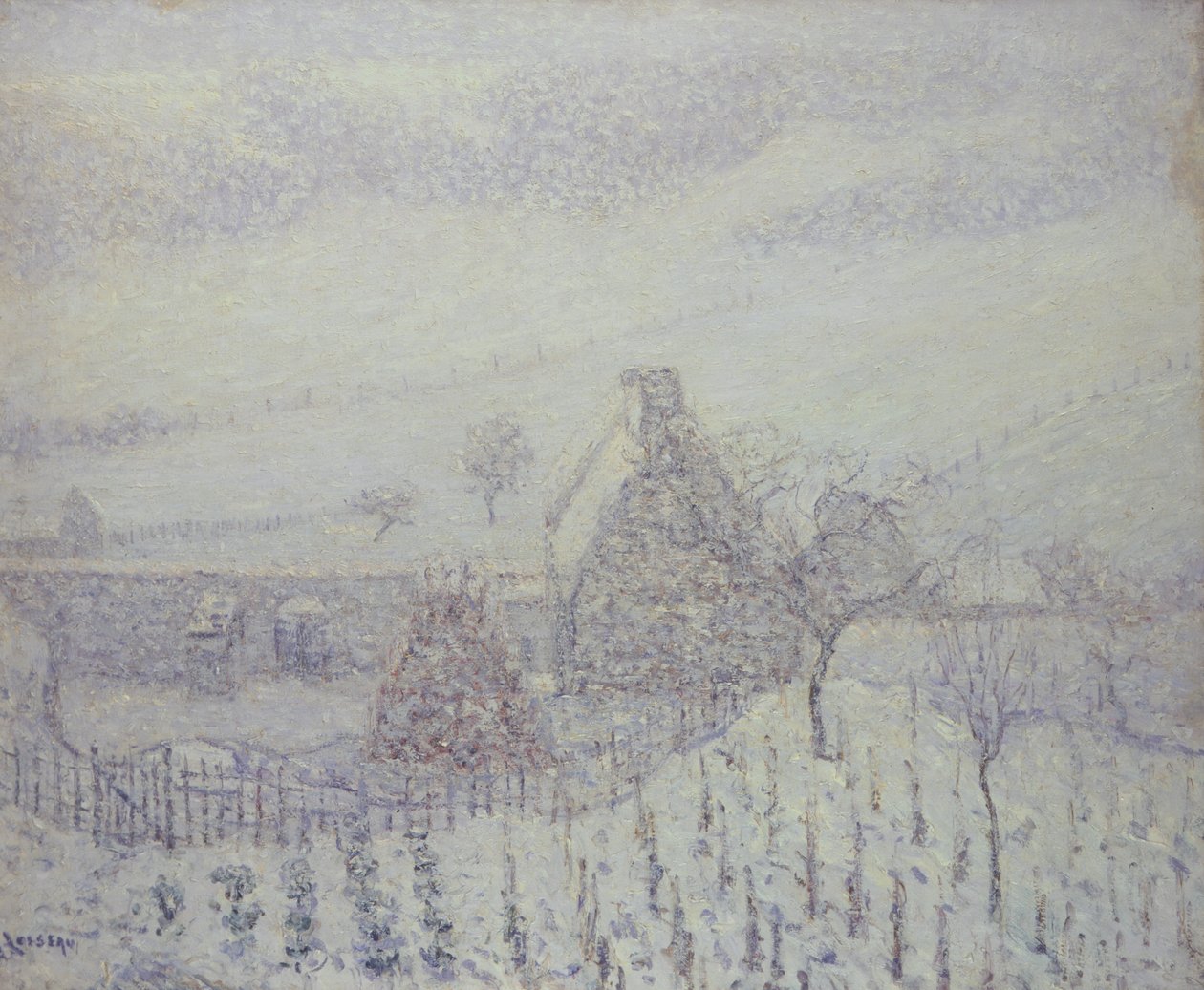 Blizzard v Hedouville od Gustave Loiseau