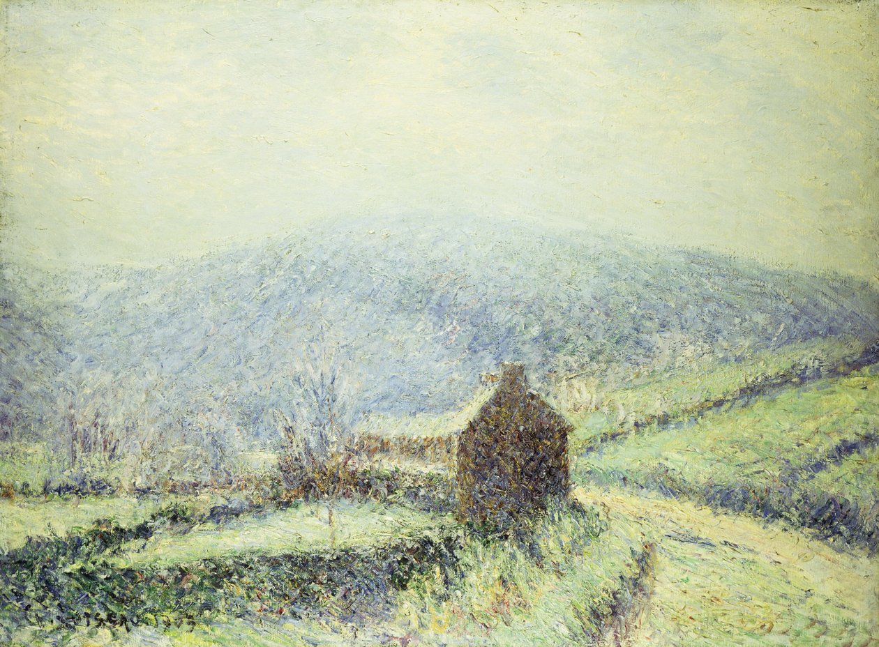 Jinovatka v Huelgoat, Finistere; Gelee Blanche au Houelgouat Finistere, 1903 od Gustave Loiseau