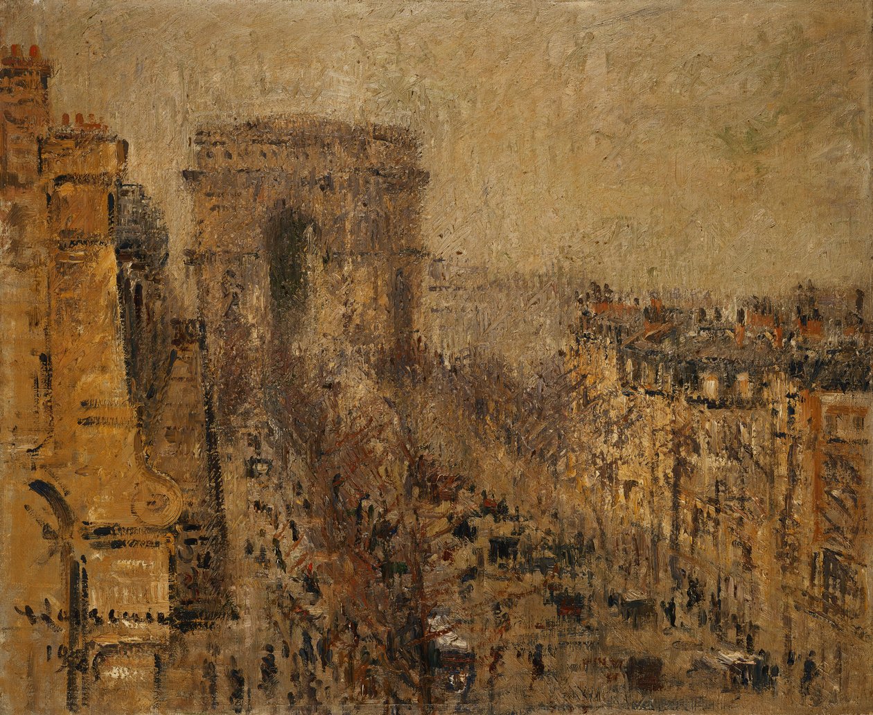 Avenue de Friedland, Paříž, zatažená obloha; Avenue de Friedland, Paříž, zatažená obloha, 1925 od Gustave Loiseau