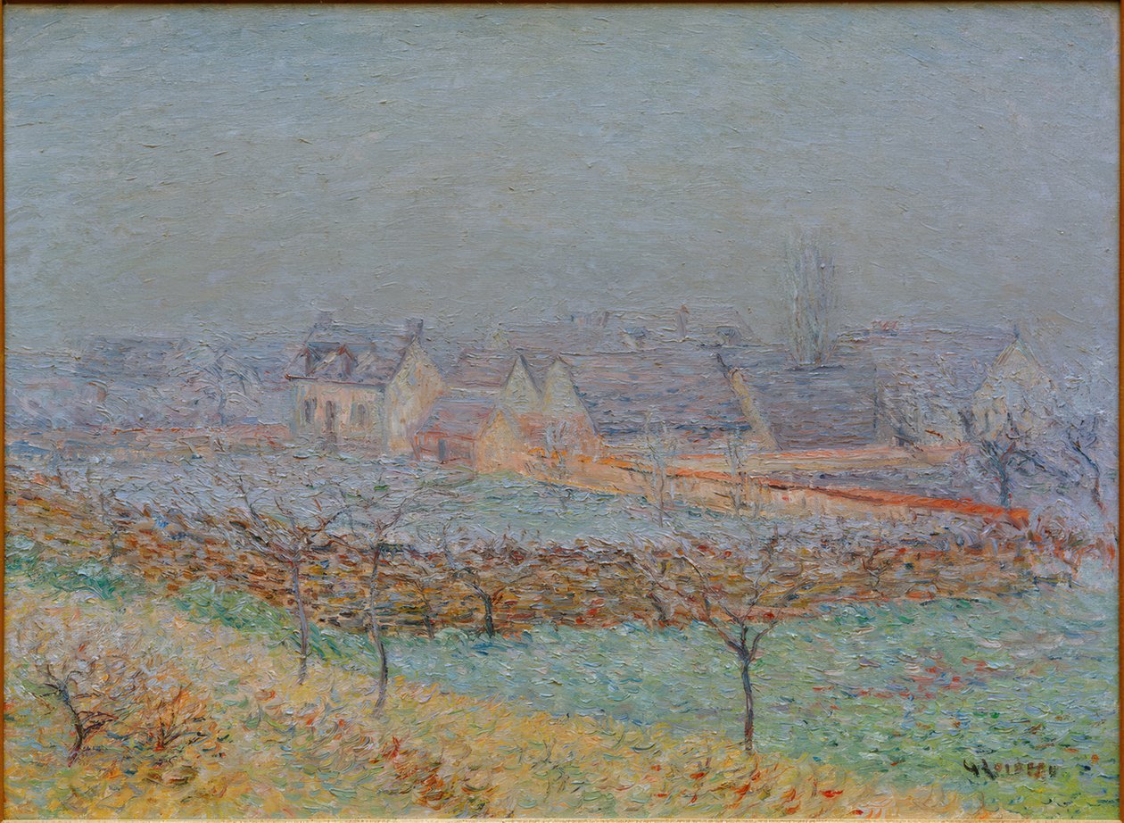 Vesnice na jaře - údolí Seiny u Damps od Gustave Loiseau