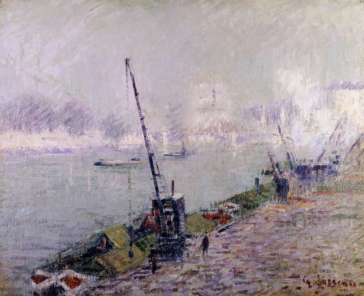 Paříž, most Jindřicha IV., ráno; Paříž, Pont Henri IV, ráno, od Gustave Loiseau