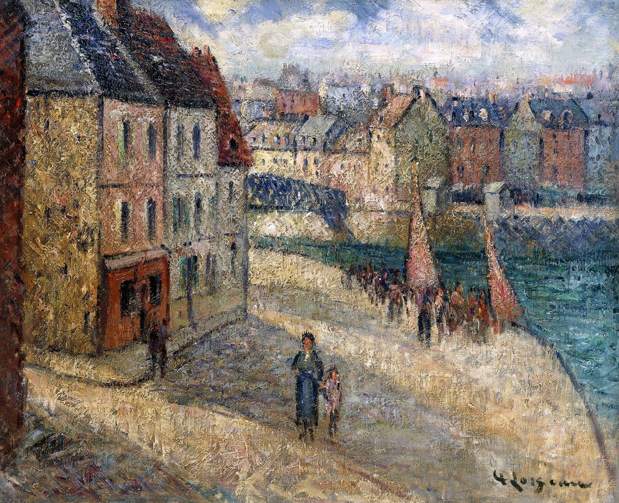 Dock v Dieppe, od Gustave Loiseau